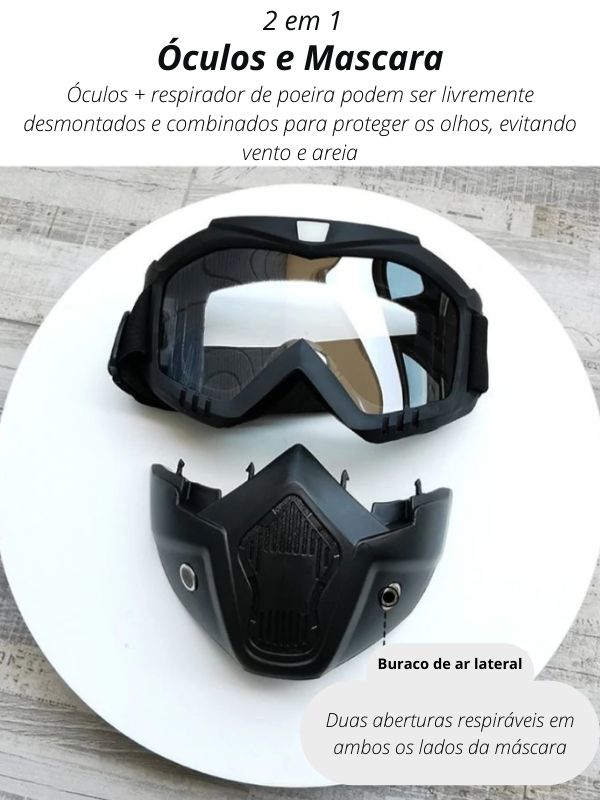 Máscara Tática de Proteção Paintball e Airsoft