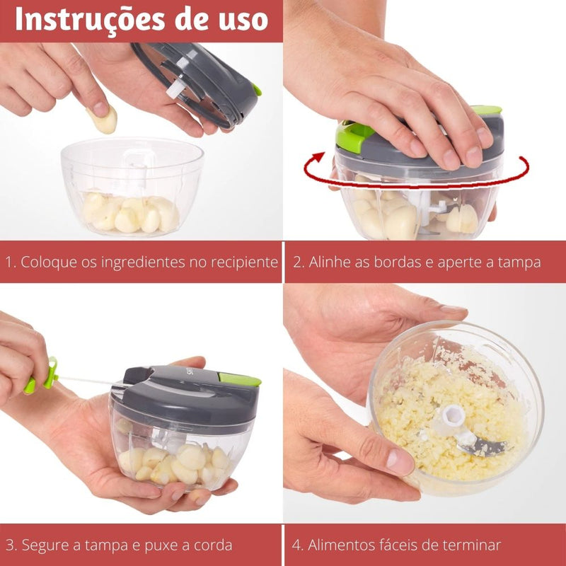 Processador Triturador Manual de Alimentos