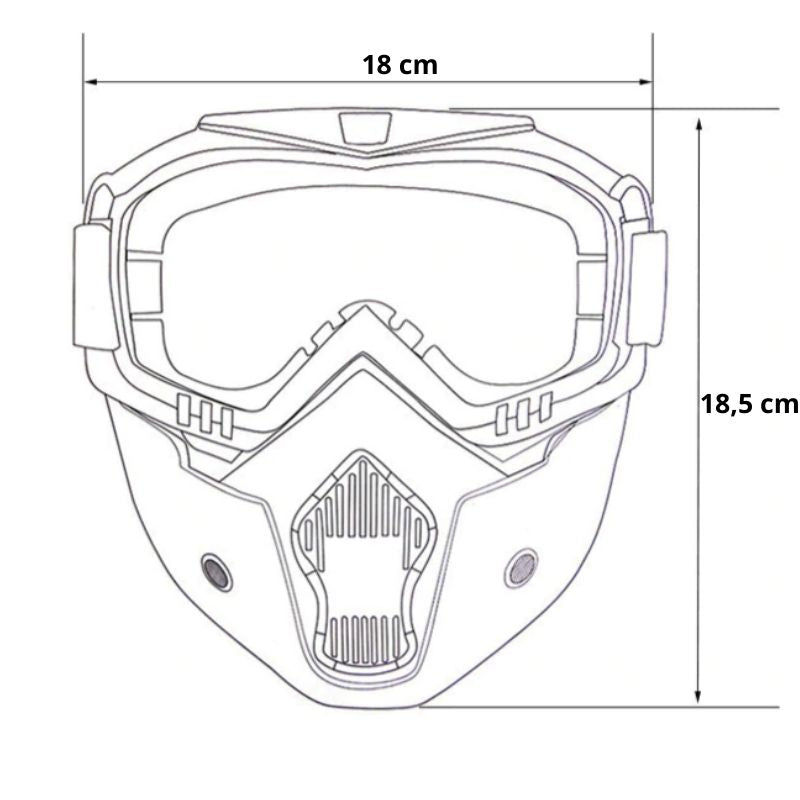 Máscara Tática de Proteção Paintball e Airsoft