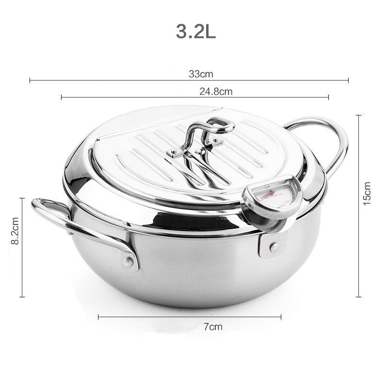 Fritadeira Inox Resistente Controle de Temperatura