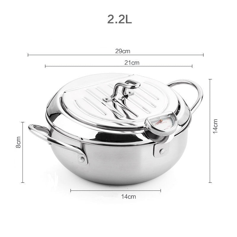 Fritadeira Inox Resistente Controle de Temperatura